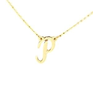 Crown and Ivy Old Money Aesthetic "P" Initial Necklace Gold Color Adjustable $20